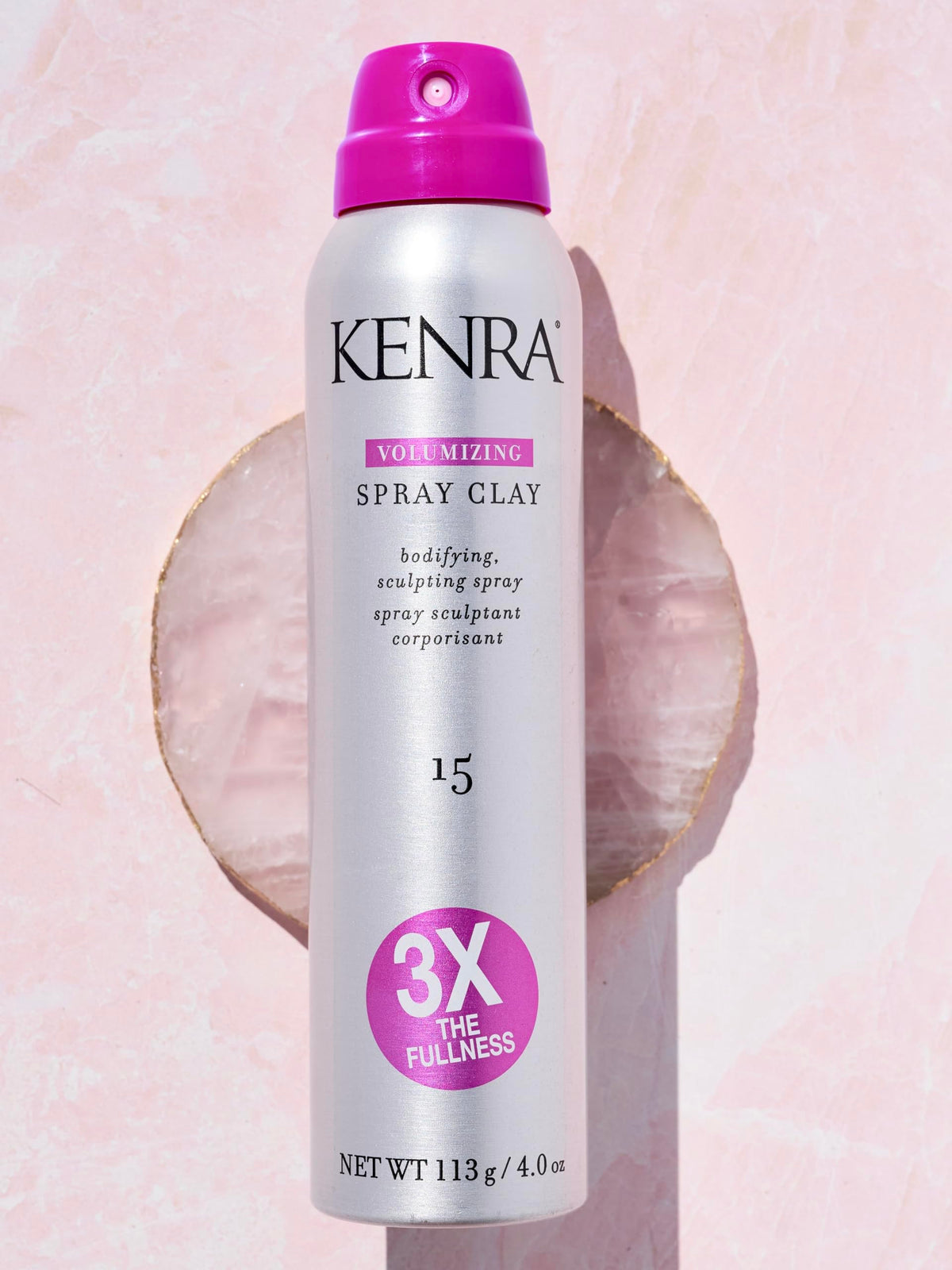 Kenra before and after shot showing increased fullness mid-lengths to ends