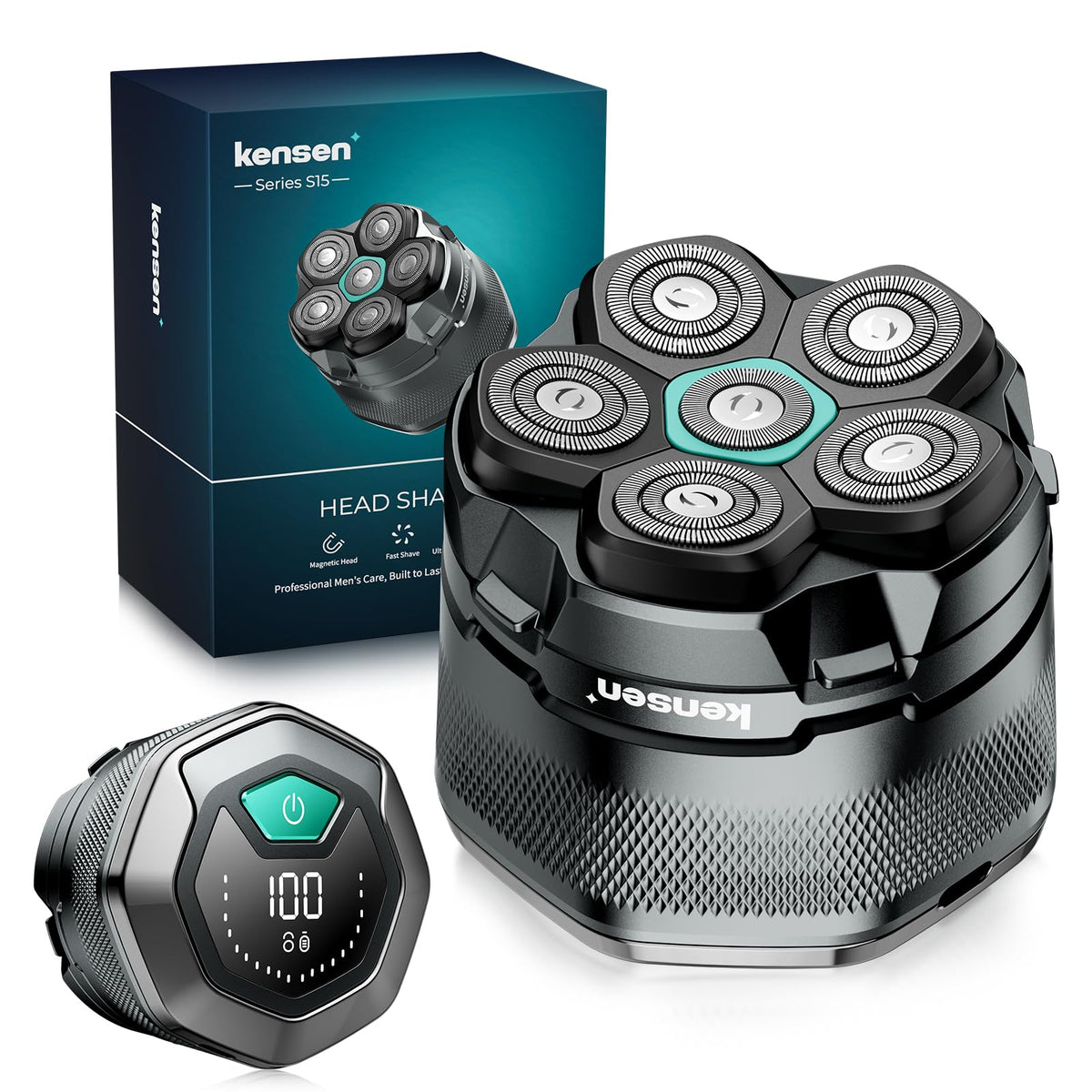 kensen front view of shaver showing compact design and easy control