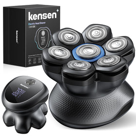 kensen front view showing sleek gray body and ergonomic grip for comfortable shaving