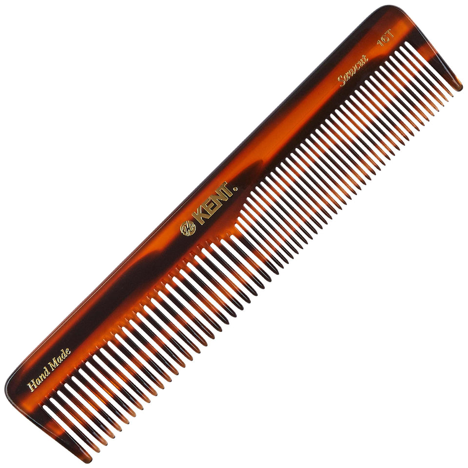 KENT comb front view showing double-tooth design and polished finish