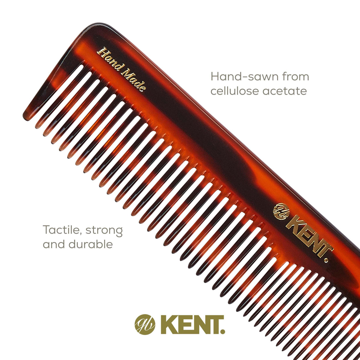 KENT comb detangling wet hair demonstrating smooth glide and control