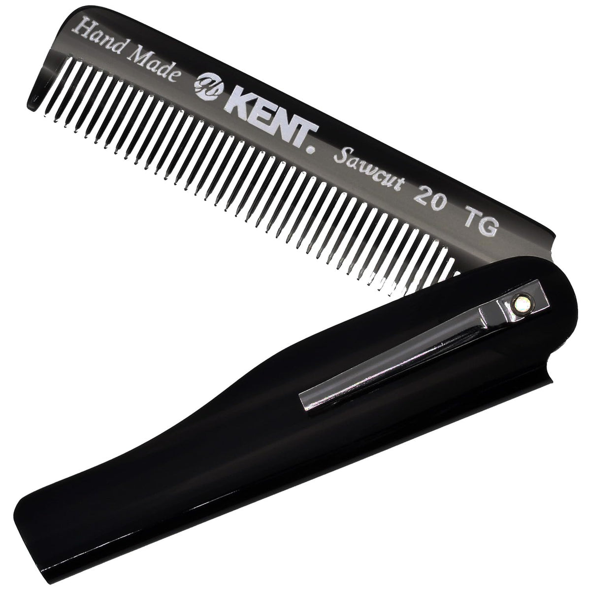 KENT front closed folding comb showing compact portability and pocket readiness