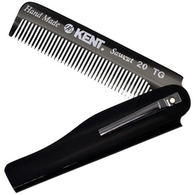 KENT front closed folding comb showing compact portability and pocket readiness
