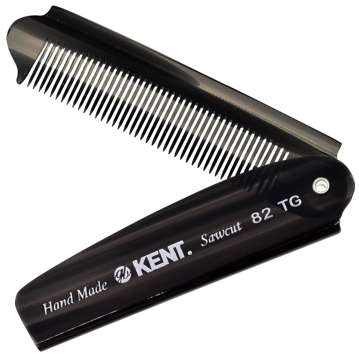 KENT 82T front closed in black graphite showing compact pocket-friendly design and protection