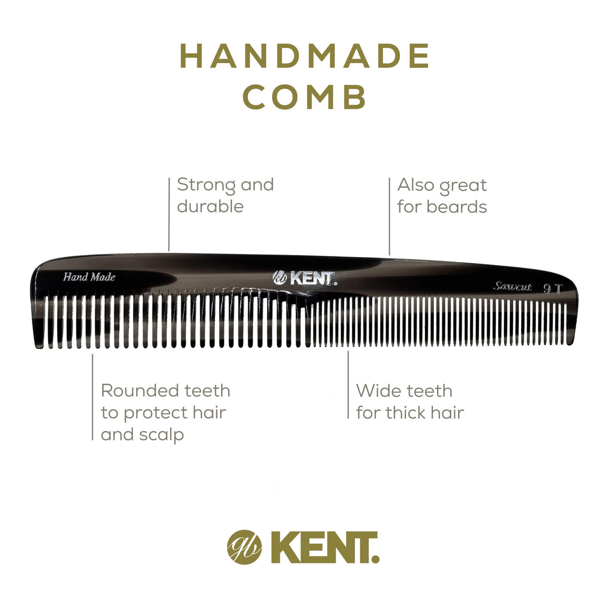KENT comb in back pocket demonstrating portable size and convenience