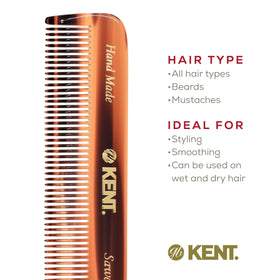 Kent comb styling a beard to create neater facial hair appearance