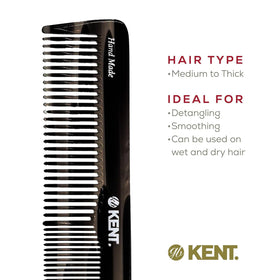 KENT comb being used in shower to detangle wet hair and ease conditioning benefit