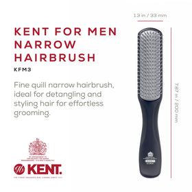 KENT KFM3 close-up of ionic anti-static bristles reducing frizz and tangles