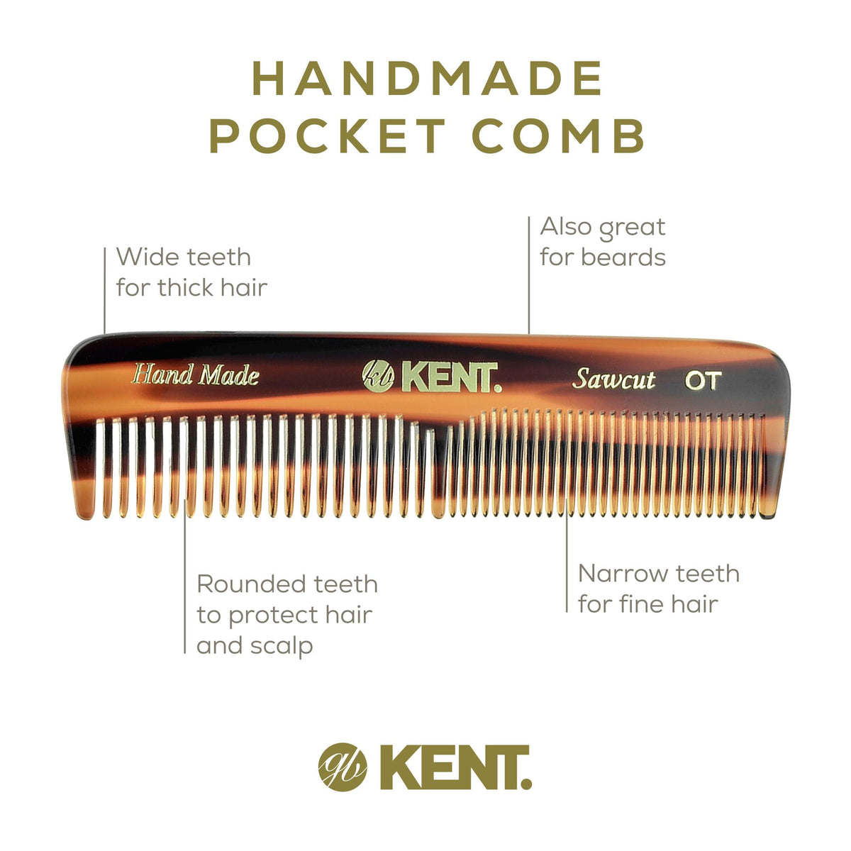 KENT OT held in hand to show size and portable grooming convenience