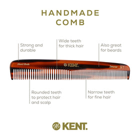 Kent comb next to pocket and phone showing 7.5 inch portable size