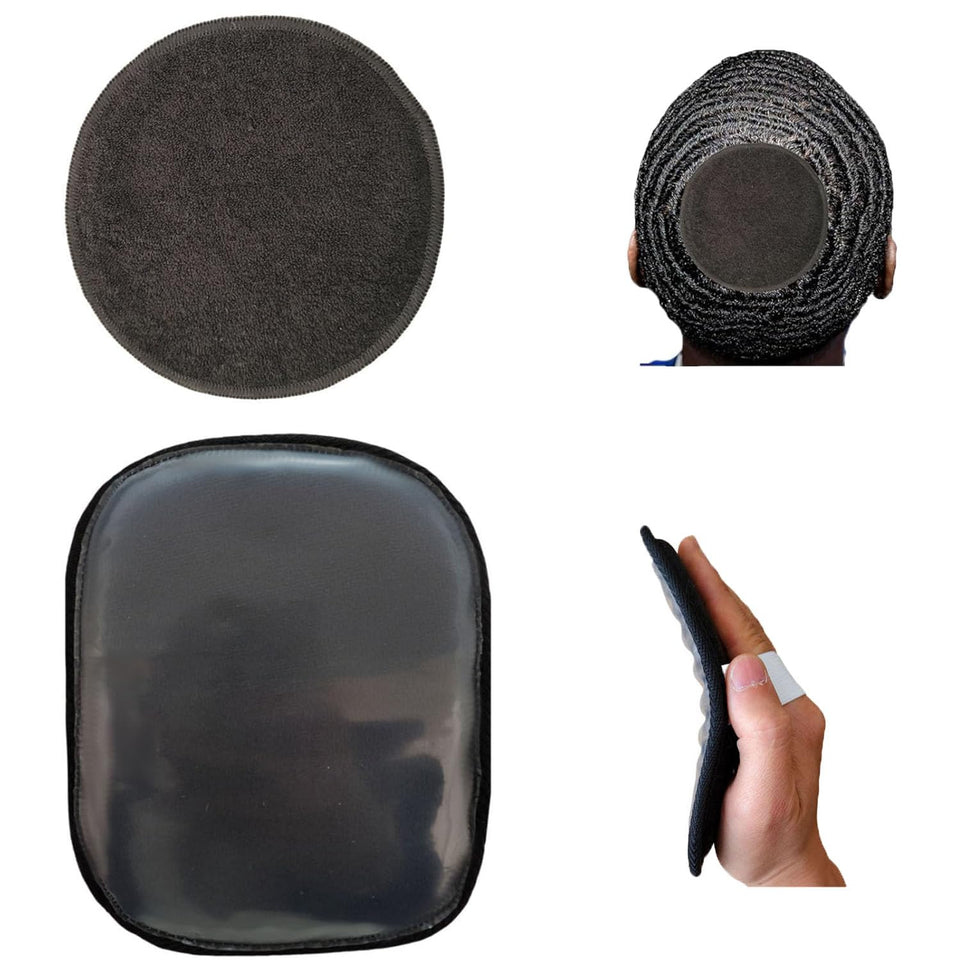 kep-Mve front view of crown patch and pad showing compact kit benefit
