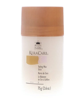 KeraCare front packaging showing compact wax stick and clear branding for portability