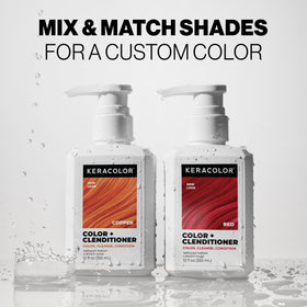 KERACOLOR on bathroom shelf in lifestyle setting showing daily routine and maintenance benefit