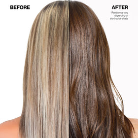 KERACOLOR before and after on model showing visible mocha tone refresh benefit