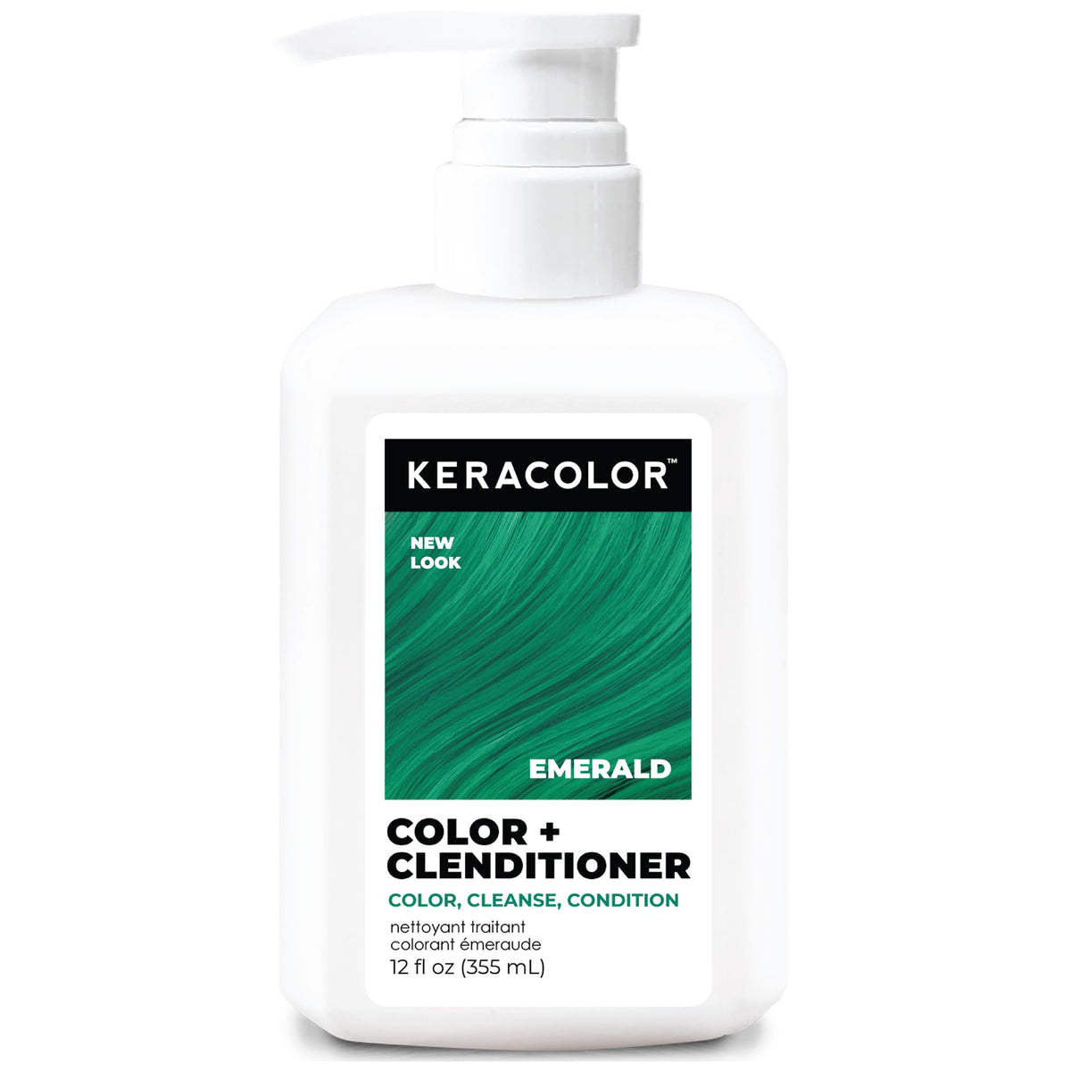 KERACOLOR bottle front view showing emerald color and benefits
