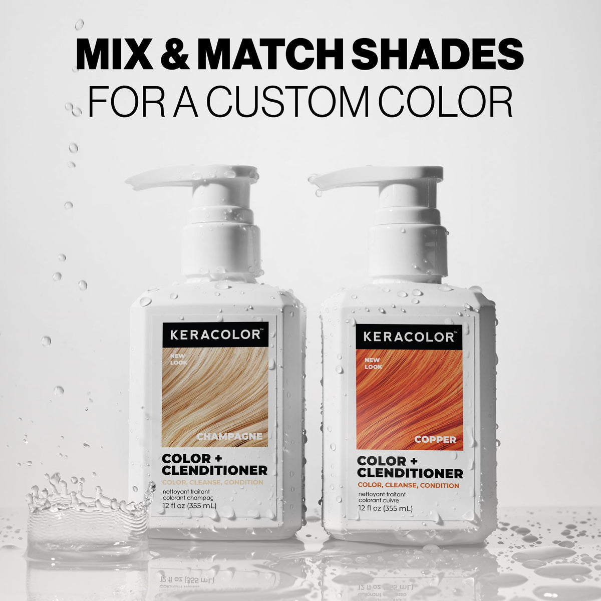 KERACOLOR box packaging and 12 oz bottle with product information