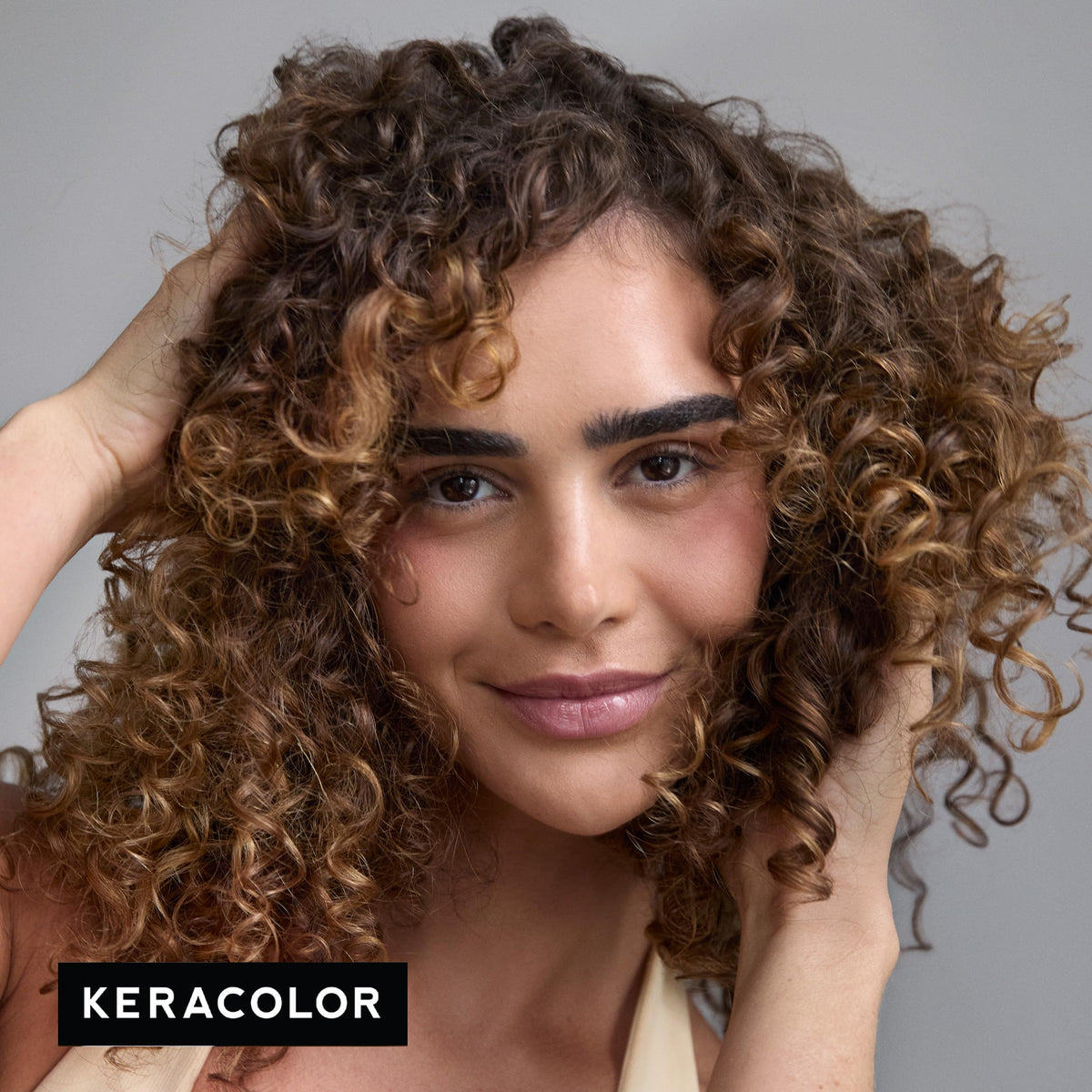 KERACOLOR keratin ingredient visual emphasizing hair-strengthening benefit