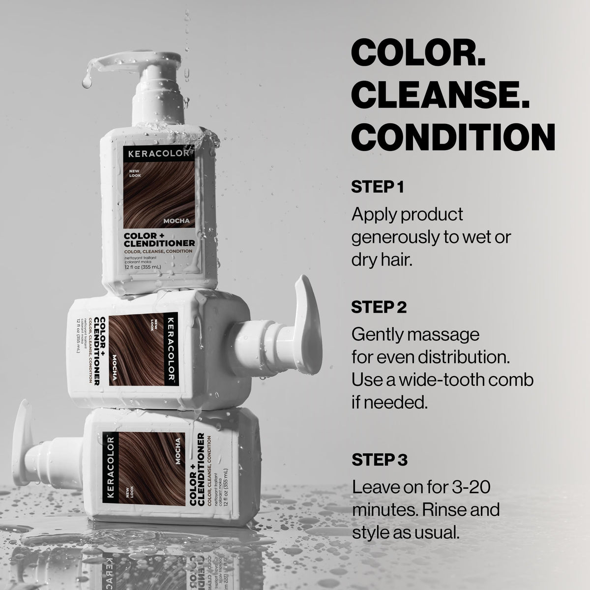 KERACOLOR ingredients label highlighting keratin and botanical oils