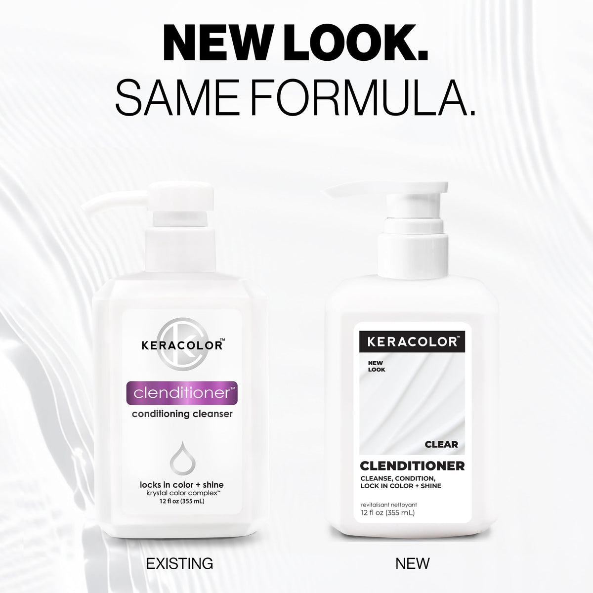 KERACOLOR creamy Clenditioner texture dispensed emphasizing smoothing effect