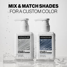 KERACOLOR cruelty‑free badge with product in lifestyle scene showing ethical benefit