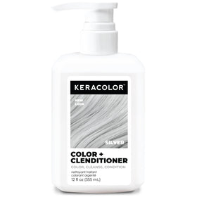 KERACOLOR front packaging of Clenditioner SILVER showing bottle and label benefit of clear product identity
