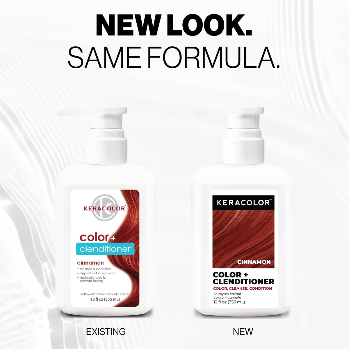 KERACOLOR pump dispensing cream texture for easy application and control