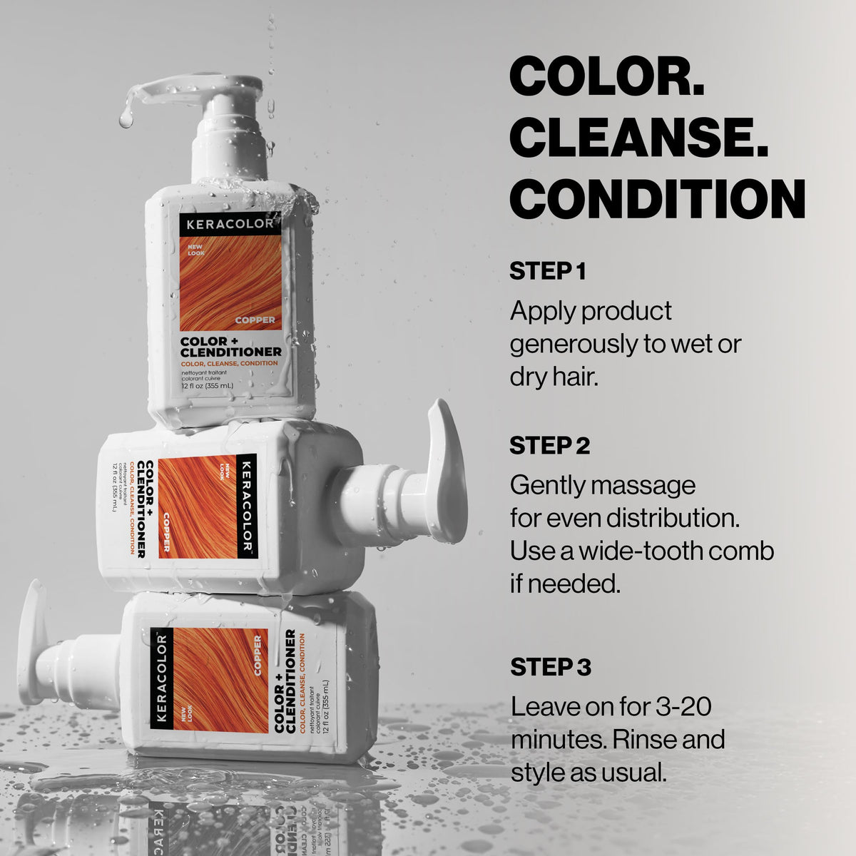 KERACOLOR finished copper hair portrait showing vibrant tone and glossy finish benefit