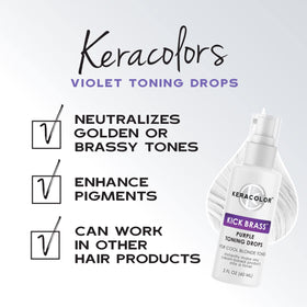 KERACOLOR drops on palm mixed to customize toning strength