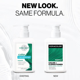 KERACOLOR texture dispensed on hand showing creamy color-depositing formula benefit