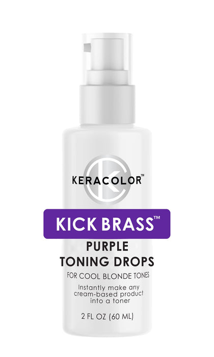 KERACOLOR front bottle showing purple dropper and product benefit