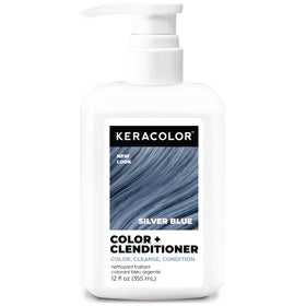 KERACOLOR front packaging showing silver blue shade and 12 fl oz size benefit