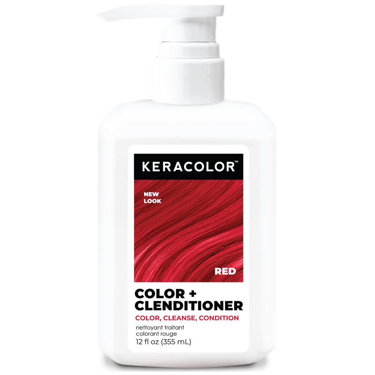 KERACOLOR front packaging showing bottle and red color benefits