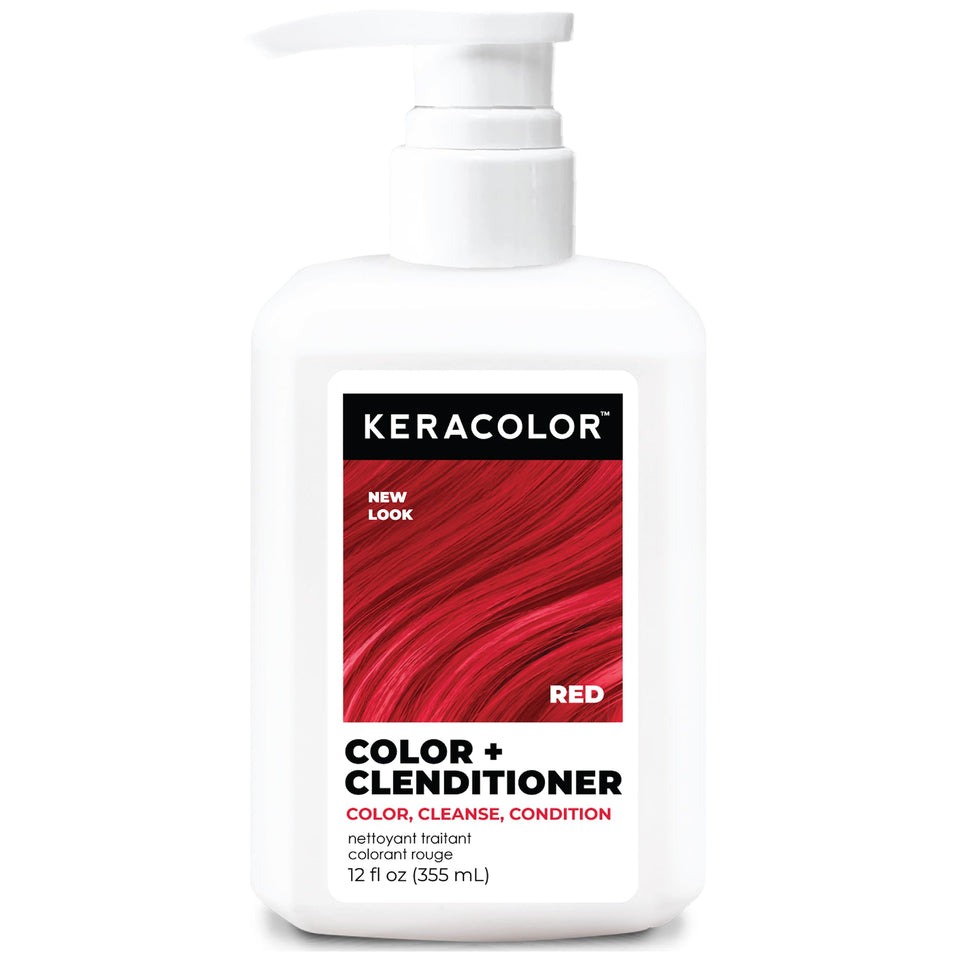 KERACOLOR front packaging showing bottle and red color benefits