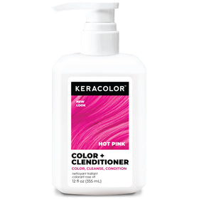 KERACOLOR front packaging showing hot pink clenditioner and benefits