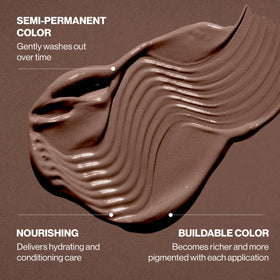 KERACOLOR in-shower use showing gentle cleansing action and conditioned result benefit