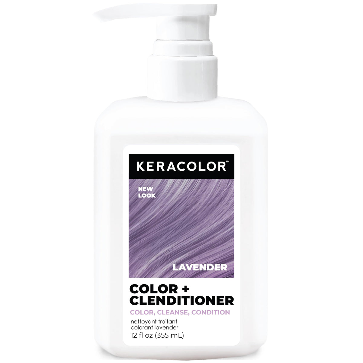 KERACOLOR front bottle view showing lavender shade and label for easy identification