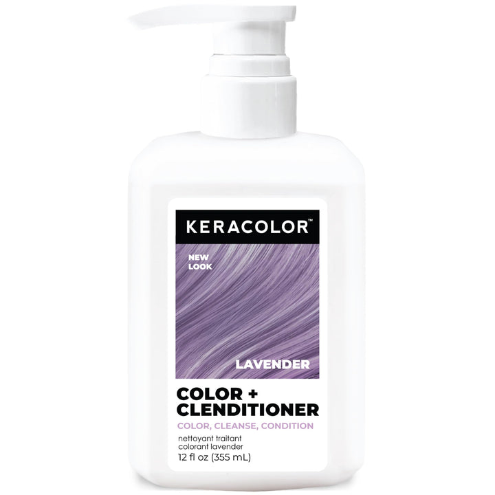 KERACOLOR front bottle view showing lavender shade and label for easy identification