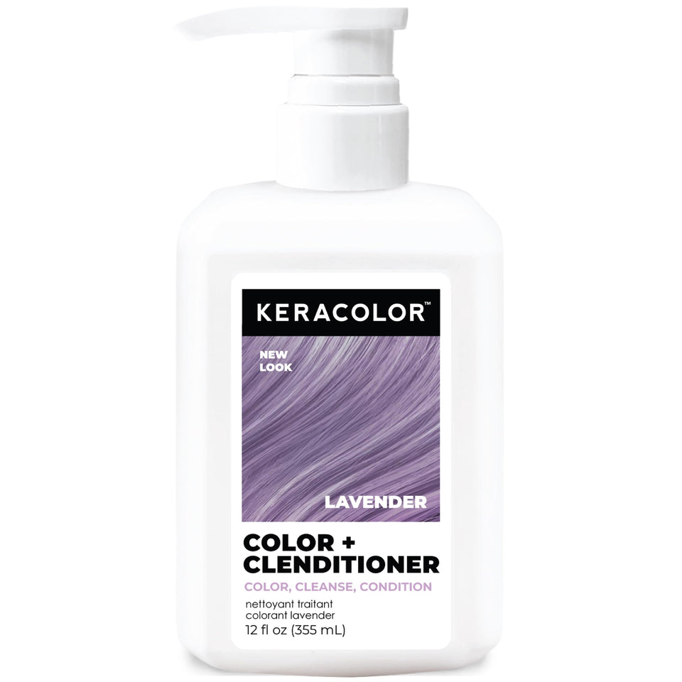 KERACOLOR front bottle view showing lavender shade and label for easy identification