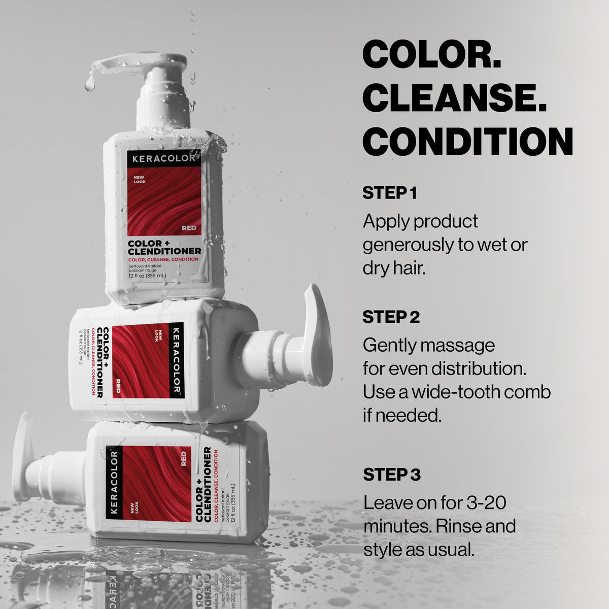 KERACOLOR on bathroom shelf with other products for lifestyle convenience