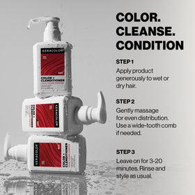 KERACOLOR on bathroom shelf with other products for lifestyle convenience