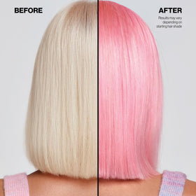 KERACOLOR before and after photos showing subtle pink tone enhancement