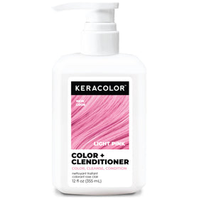 KERACOLOR front bottle shot showing LIGHT PINK packaging and clear product benefits