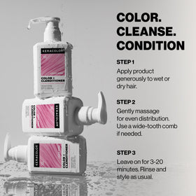 KERACOLOR ingredient label close-up showing keratin and cruelty-free claims