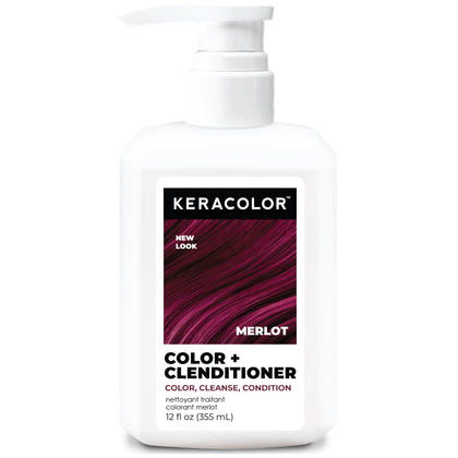 KERACOLOR Merlot front bottle displaying rich auburn shade for instant refresh