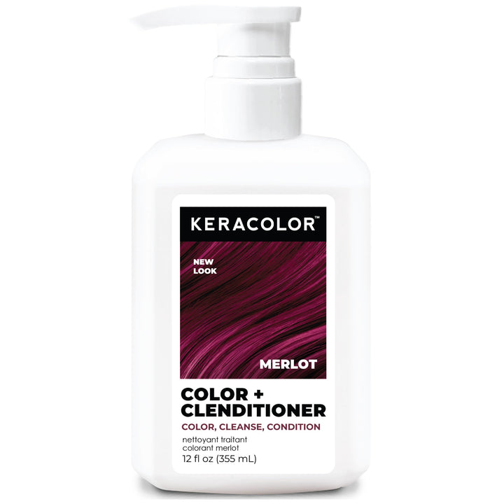 KERACOLOR Merlot front bottle displaying rich auburn shade for instant refresh