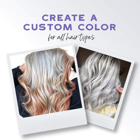 KERACOLOR mixed with shampoo in hand for DIY purple shampoo