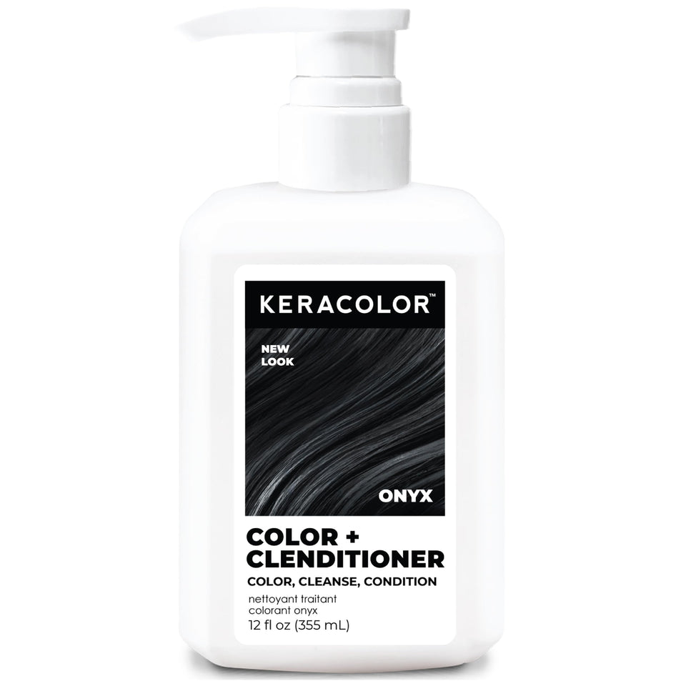 KERACOLOR front packaging showing Onyx shade and bottle benefits