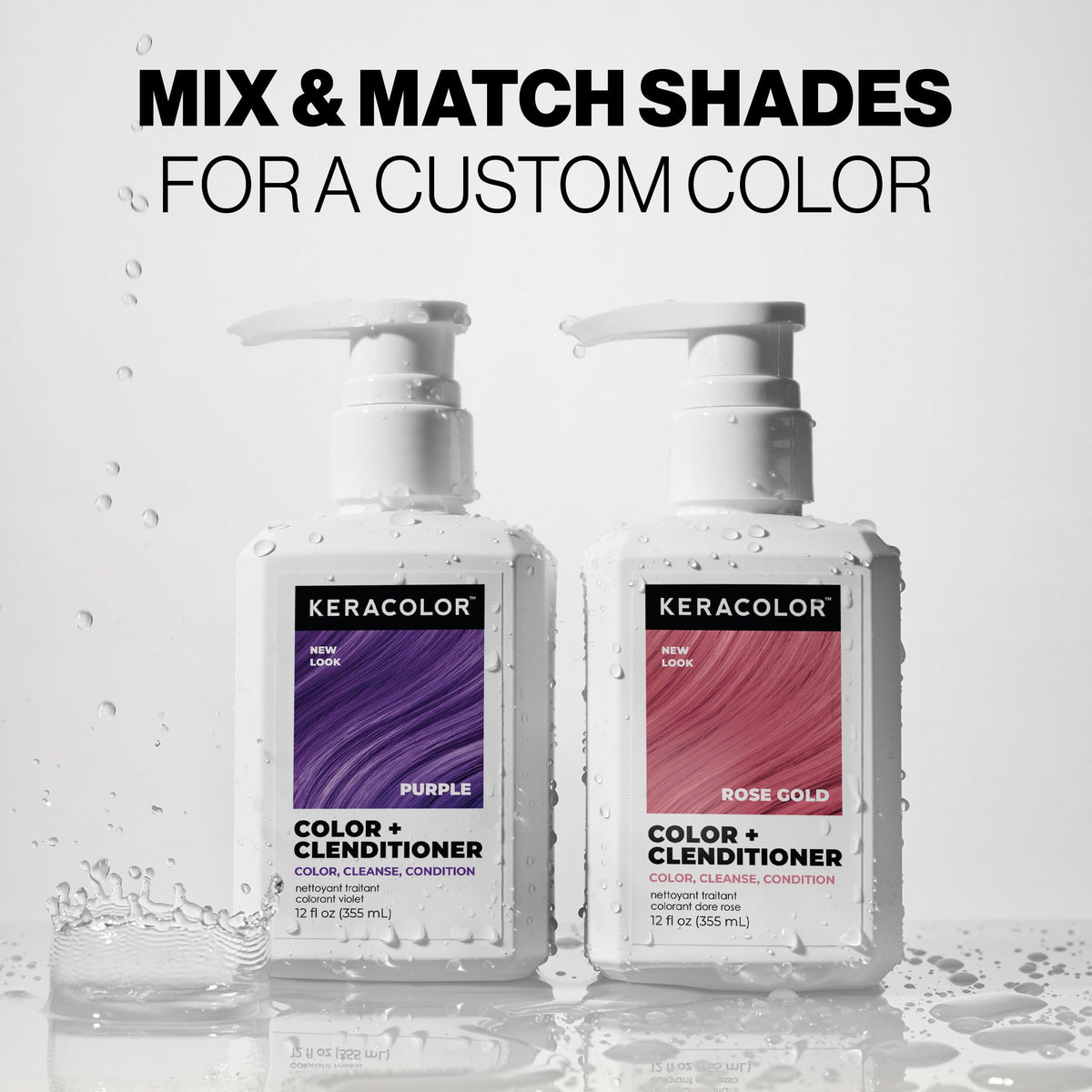 KERACOLOR styled purple hair in lifestyle scene showing vibrant color benefit