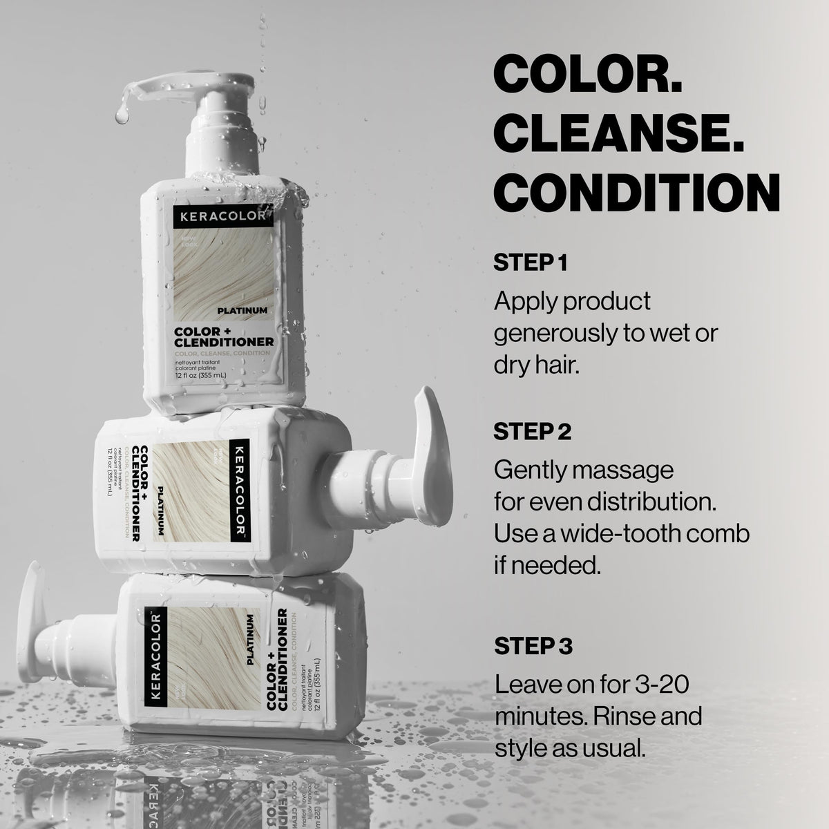 KERACOLOR in salon setting on stylist station promoting professional-grade finish