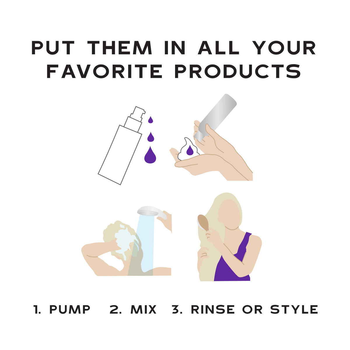 KERACOLOR bottle beside shampoo illustrating easy at-home toning